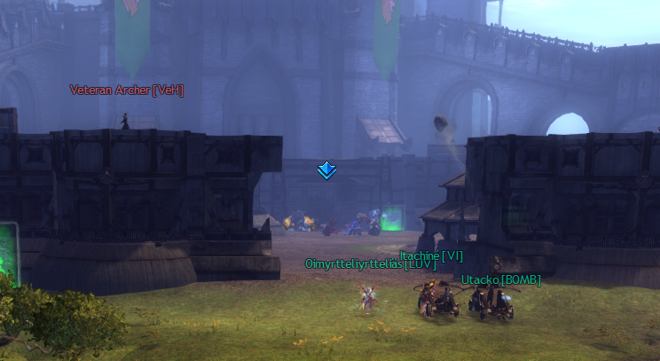 Attacking Stonemist Castle with catapults